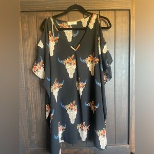 Western boho mini dress